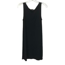 Womens Size Small Eileen Fisher Black Stretch Jersey Tank Mini Dress - £21.67 GBP