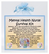 Mental Health Nurse Survival Kit - Fun Novelty Gift &amp; Card Alternative / Present - £6.46 GBP