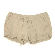 Old Navy Womens Beige Linen Blend Elastic Drawstring Waist Cuffed Shorts Size 2 - £6.80 GBP