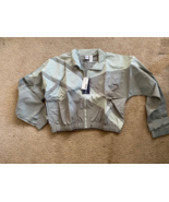 Reebok Jacket women’s cropped Medium Wind Breaker Nylon Shell Lined Full... - £20.45 GBP