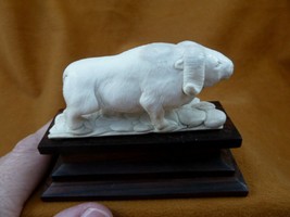 musk-7 white Musk Ox of shed ANTLER figurine Bali detailed carving Arcti... - $122.01