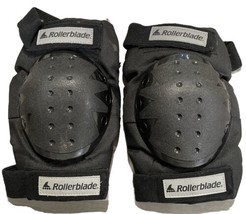 Rollerblade Knee Pads Adult Size Medium Black - Vintage Inline Skate Gear - £10.96 GBP