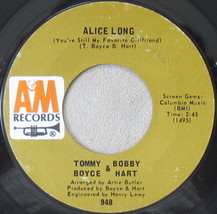 Tommy Boyce &amp; Bobby Hart -  Alice Long, Vinyl, 45rpm, 1968, Very Good condition - £3.08 GBP