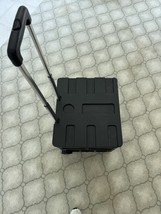 Mobile Folding Cart with Lid 16&quot;H x 18&quot;W x 15&quot;D Black - £14.91 GBP