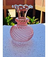 small glass vase, rose glass vase, handmade glass vase, glass vase for f... - $75.22 CAD