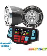 3&quot; Motorcycle Weatherproof Bluetooth Wireless, Silver &amp;Black Star Speaker - $38.99