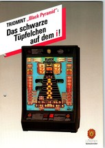 Lowen Triomint Black Pyramid Slot Machine Flyer Original German Text Vin... - £19.09 GBP