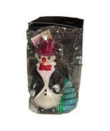 Vintage Christopher Radko Snowman Christmas Tree Ornament in Tuxedo Top ... - $724.54 MXN