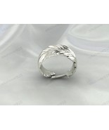 Unique Feather Modern Women Band, 925 Sterling Silver Handmade Ring Jewelry - $919.95 MXN