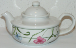 2.5 cup Jacqueline the Toscany Collection porcelain tea pot blue pink fl... - $15.00