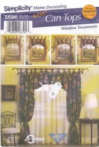 Simplicity Pattern 5696 EASY Can Tops Window Treatments from Jana's Can Tops - $14.99