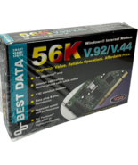 BEST DATA 56K WINDOWS INTERNAL PCI MODEM, V.92/V.44 - NEW SEALED Interne... - $10.60