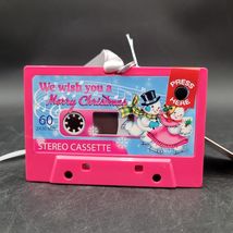 Mr. Christmas Retro Musical Cassette Ornament Pink We Wish You A Merry C... - $12.85