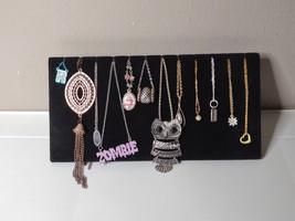 Lot Of 12 Pendant Necklaces Zombie, Owl, Heart, Flower, Fairy Princess - £28.06 GBP