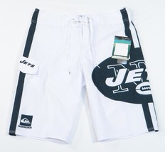 Quiksilver NFL Team Apparel White New York Jets Board Shorts Men&#39;s NWT - £50.81 GBP