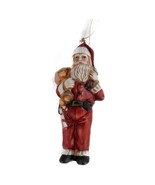 Ceramic Santa Standing Figure Christmas Holiday Ornament Holding Toys 4.5&quot; - $4.99