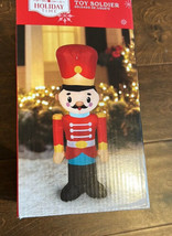 Holiday Time Air Blown Inflatable 4 Ft Christmas Toy Soldier Yard Decor LED - £32.09 GBP