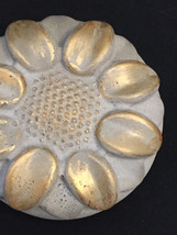 Concrete Paperweight - Sunflower - Gold Highlights - $18.00