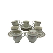 Sango Regency  Monroe 1500 Fine China Tea Cups Saucers Creamer and Sugar Bowl - £56.26 GBP