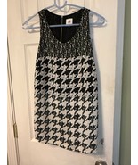 CAbi #3090 Broken Check Sleeveless Blouse Black White Houndstooth -XS - $29.69