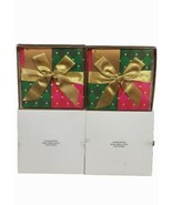 Avon 2003 Foldable Holiday Gift Box with Lid Set of 2 Ribbon Note Card C... - $17.58 CAD