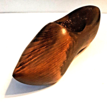 Brown Wooden Shoe 8.5 Inches with hanging hook wood turned - £13.19 GBP