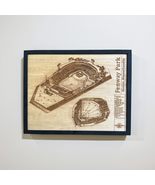 Fen-way Park Stadium Blueprint Wood Wall Art, Black Frame, Laser Engraved Baseba - $29.39