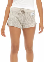 CALVIN KLEIN Womens French Terry Shorts Beige Animal Print Size Large $3... - $17.99
