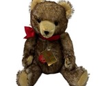 Vintage German Hermann Tipped Teddy Bear Growler - 16&quot; Jointed Stuffed A... - $80.41