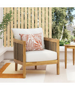 Acacia Wood Club Chairs w/ Cushions (Set of 1) - $6,380.80 MXN