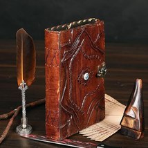 Hocus Pocus vintage leather journal junk journal home decor gifts for hi... - $38.93