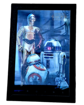 Star Wars The Force Awakens Framed 3D Print Lenticular Droid R2D2 C3PO BB-8 RARE - $12.82