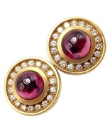 Rare! Vintage Kieselstein Cord 18k Yellow Gold Garnet Diamond Earrings 1997 - $160,208.31 MXN