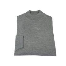 Men PRINCELY Italian Wool Blend Pullover Mock Slim 84001-00 Azof Gray 065 image 2