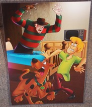 Scooby Doo vs Freddy Krueger Glossy Art Print 11 x 17 In Hard Plastic Sl... - $24.99
