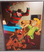 Scooby Doo vs Freddy Krueger Glossy Art Print 11 x 17 In Hard Plastic Sl... - £19.51 GBP