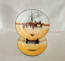 Royal Doulton COACHING DAYS Antique Dinner Plates England ~ Set of 4 - $79.19