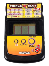 Radica Triple 7 Slot Handheld Electronic Fliptop Slot Machine Game 2872 - £8.28 GBP