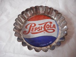 Pepsi Cola Single Piece Coaster 2000 Tin Bottle Cap Felt Bottom Rusted Vintage - £4.35 GBP