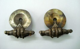 vintage antique collectible tribal old silver ear plug earrings gypsy je... - $484.11