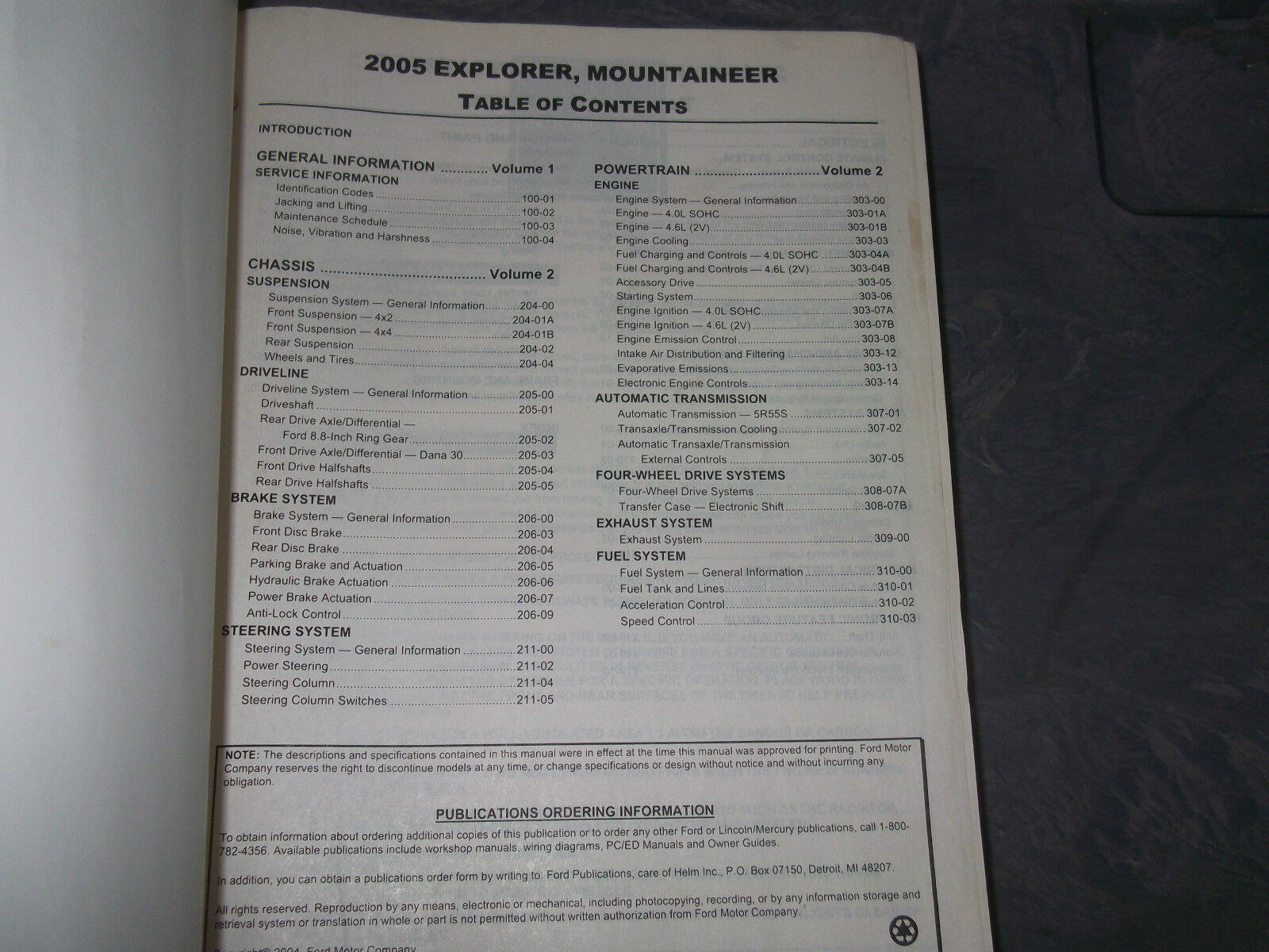 2005 Ford Esploratore Mercury Alpinista Servizio Negozio Repair Manuale Set W Item image 2