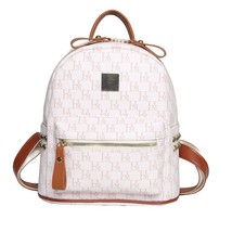 European and American style Small Backpack Classic Flower Backpack Cute Rivet Le - £28.06 GBP
