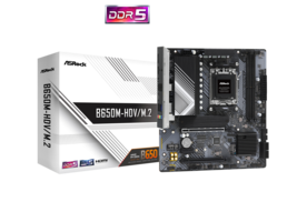 ASRock B650M-HDV/M.2 Socket AM5 Ryzen 7000 Micro ATX Motherboard - £150.23 GBP