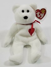 MM) TY Beanie Babies Valentino Stuffed Bear February 14, 1994 - White - £6.32 GBP