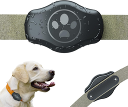 Dog Collar Holder Mount Waterproof Airtag Screw Case Fit All Width Air Tag Black - $15.30