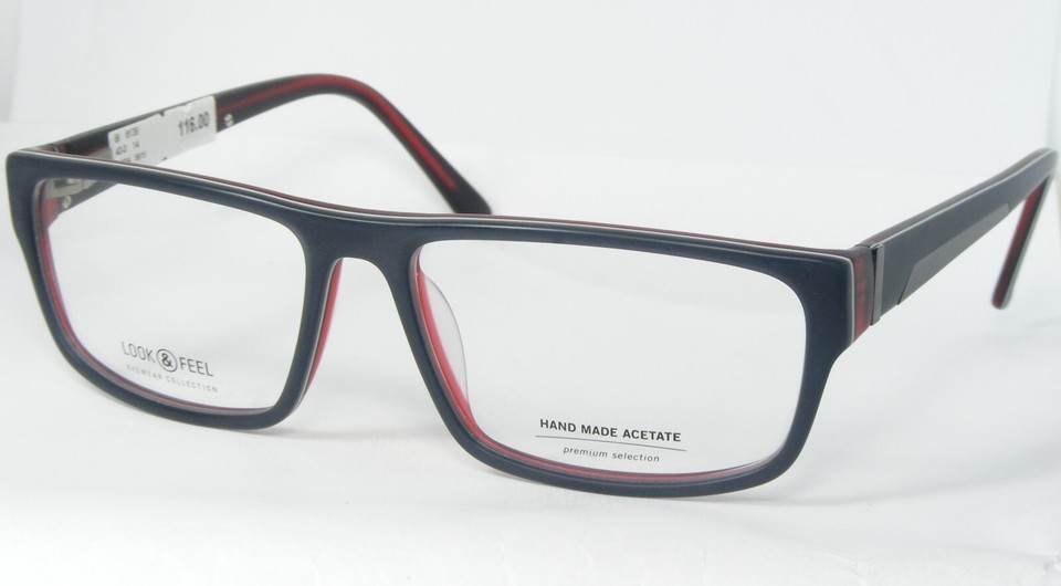 LOOK &amp; FEEL BI 6139-14 MATT BLUISH GREY EYEGLASSES GLASSES ACETATE 56-15... - $66.73