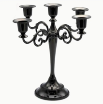 5-Candle Metal Candelabra Candlestick Holders 10.6 inch Tall Candle Holder - $21.77