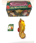 Merck Family Old World European Glass Seahorse Christmas Ornament NIB - $365.33 MXN