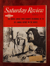 Saturday Review December 29 1962 Peter O&#39;Toole Lawrence Of Arabia James F Fixx - £14.62 GBP