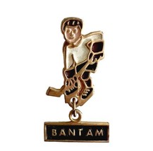 Bantam White Jersey Vintage Hockey Pin Enamel Filled Sports Collectible ... - $474.98 MXN